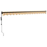 vidaXL Auvent rétractable automatique jaune et blanc 4x3 m