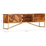vidaXL Meuble TV 140x30x45 cm Bois de Sesham massif