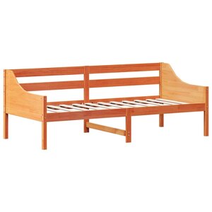 vidaXL Lit de jour sans matelas cire marron 90x200 cm bois pin massif