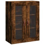 vidaXL Buffet haut Chêne fumé 69 5x34x180 cm Bois d'ingénierie