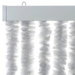 vidaXL Rideau anti-mouches gris 90x220 cm chenille
