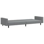vidaXL Canapé-lit à 2 places gris clair velours