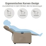 vidaXL Fauteuil inclinable Cappuccino Similicuir