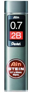 Etui de 40 mines 0 7 mm AIN STEIN C277 dureté 2B PENTEL