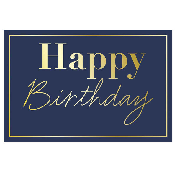 Carte Happy Birthday Chic - Bleu - Draeger paris