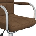 Vidaxl chaise pivotante de bureau marron tissu