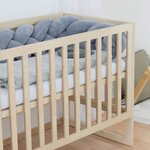 Lit bébé NAPPY 60 x 120 blanc et naturel