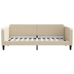 vidaXL Lit de jour avec gigogne et tiroirs sans matelas crème 90x200cm