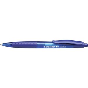Stylo à bille suprimo bleu pointe moyenne bleu x 10 schneider