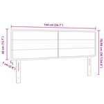 vidaXL Tête de Lit LED Design Lignes Taupe 72 cm Tissu