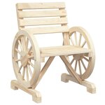 vidaXL Chaises de jardin lot de 4 Bois de sapin massif