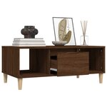 vidaXL Table basse Chêne marron 90x50x36 5 cm Bois d'ingénierie