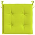 vidaXL Coussins de chaise de jardin lot de 4 vert vif 50x50x3 cm