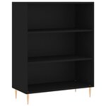 vidaXL Buffet noir 69 5x32 5x180 cm bois d'ingénierie