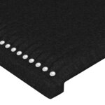 vidaXL Tête de lit à LED Noir 203x16x78/88 cm Tissu