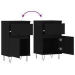 vidaXL Buffets 2 Pièces noir 40x35x70 cm bois d’ingénierie