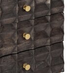 vidaXL Table de chevet Noir 40x30x50 cm Bois de manguier massif