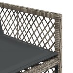 vidaXL Ensemble à manger de jardin et coussins 7 Pièces gris rotin
