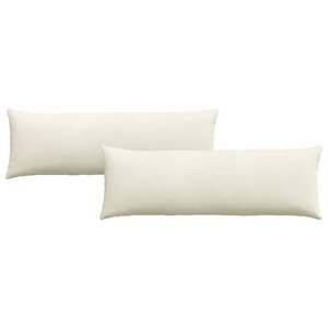 vidaXL Coussins de canapé 2 Pièces Crème 120 x 40 cm