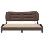 vidaXL Cadre de lit avec lumières LED marron 180x200 cm similicuir
