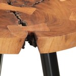 vidaXL Table de bar en rondins Ø53x105 cm bois d'acacia solide