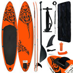 vidaXL Ensemble de planche SUP gonflable 366x76x15 cm Orange