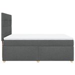 vidaXL Sommier à lattes de lit avec matelas Gris foncé 160x200cm Tissu