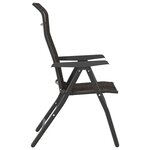 vidaXL Chaises pliables jardin lot de 2 couleur café noir poly rotin