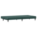 vidaXL Canapé-lit à 2 places avec repose-pied vert foncé velours