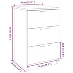 vidaXL Tables de chevet 2 Pièces Blanc 40x36x65 cm