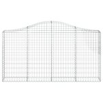 vidaXL Paniers à gabions arqués 4 Pièces 200x30x100/120 cm Fer galvanisé