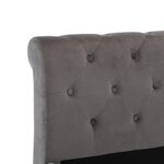 vidaXL Cadre de lit sans matelas gris velours 200x200 cm