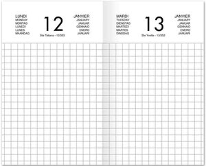 Agenda journalier Chantier 13 x 8 cm Coloris Aléatoire LECAS
