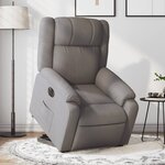vidaXL Fauteuil inclinable électrique taupe tissu