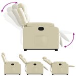 vidaXL Fauteuil inclinable Crème Similicuir