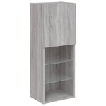vidaXL Meuble TV avec lumières LED sonoma gris 40 5x30x102 cm