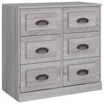 vidaXL Buffets 2 Pièces sonoma gris bois d'ingénierie