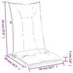 vidaXL Coussins de chaise à dossier haut lot de 6 anthracite mélangé