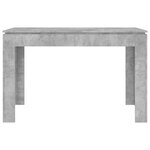 vidaXL Table à manger Gris béton 120x60x76 cm Bois d'ingénierie