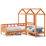 vidaXL Ensemble de lit de jour avec toit 90x200 cm bois de pin massif