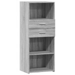 vidaXL Buffet haut sonoma gris 50x42 5x124 cm bois d'ingénierie