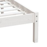 vidaXL Cadre de lit Blanc 90x190 cm Simple Bois massif