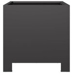vidaXL Jardinières 2 Pièces noir 30x30x30 cm acier