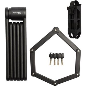 Antivol Vélo Pliable 8335EURDPRO acier trempé 4 Clés support inclus
