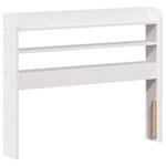 vidaXL Cadre de lit avec tête de lit blanc 90x190cm bois de pin massif