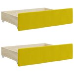 vidaXL Lit de jour avec gigogne et tiroirs jaune 80x200 cm velours