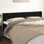 vidaXL Têtes de lit 2 Pièces Noir 100x7x78/88 cm Velours