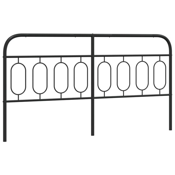 vidaXL Tête de lit métal noir 160 cm