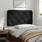 vidaXL Coussin de tête de lit noir 90 cm velours