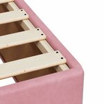 vidaXL Sommier à lattes de lit avec matelas Rose 140x190 cm Velours